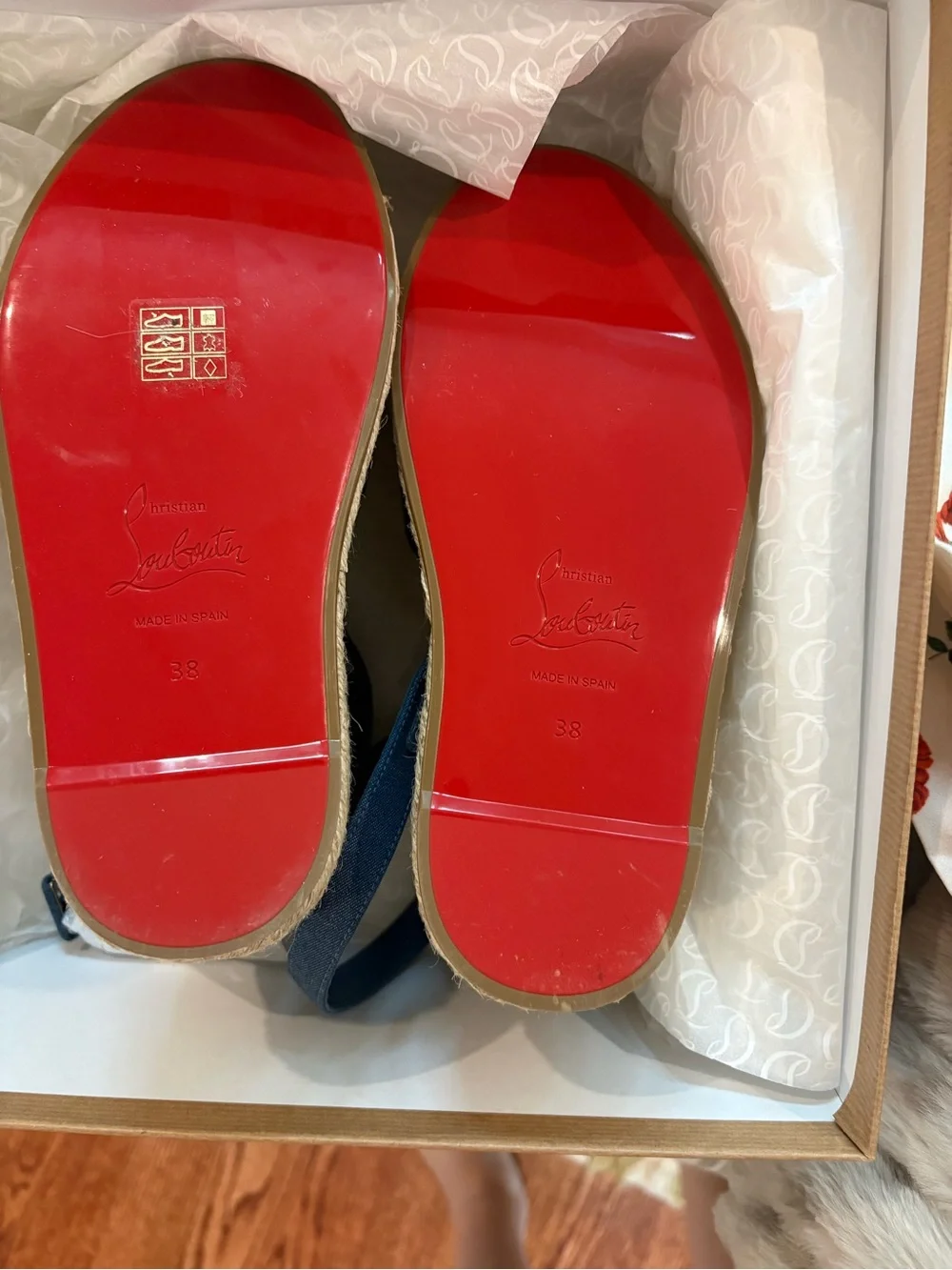Christian Louboutin Mariza Zeppa canvas espadrille sandals